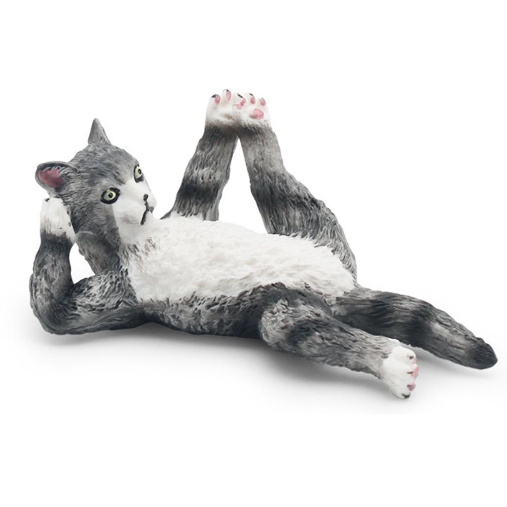 Lifelike Realistic Pet Figurines PVC Cat Action Figures Cute Simulation Pet  Car Decoration