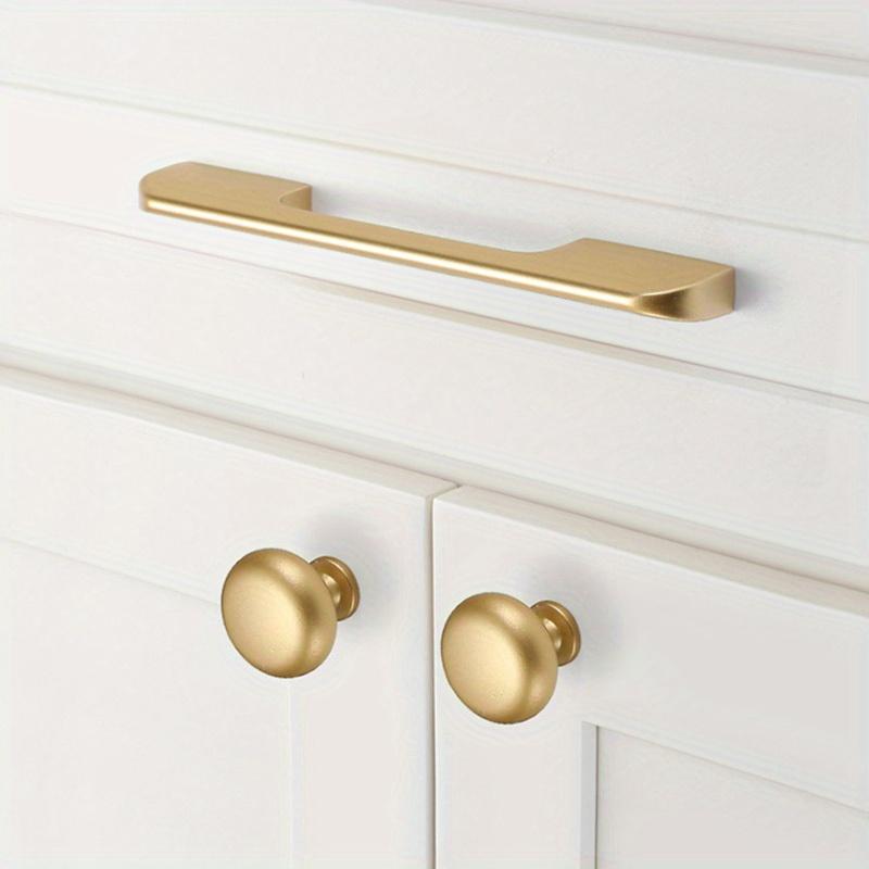 6 шт. Ручки для шкафов из алюминиевого сплава, песочно-золотые, ручки для шкафов и ящиков, мебельная фурнитура с крепежными винтами