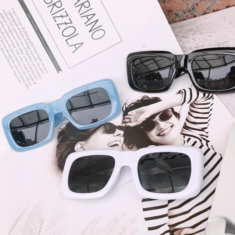 Модные солнцезащитные очки в квадратной оправе Унисекс Винтажные Мужские Женские Прямоугольные Солнцезащитные очки Очки для улицы Вождение