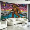 Bigfoot Wall Tapestry Aesthetic Wall Hanging Printed Fabric Blanket Decorative Tapestries for Bedroom Living Room Home Decor