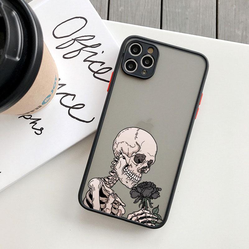 Роскошный Забавный Милый Чехол-Скелет Череп Кошка для iPhone X XS XR 16 15 14 13 12 11 Pro Max SE2 7 8 Plus Ударопрочная Задняя Крышка Funda