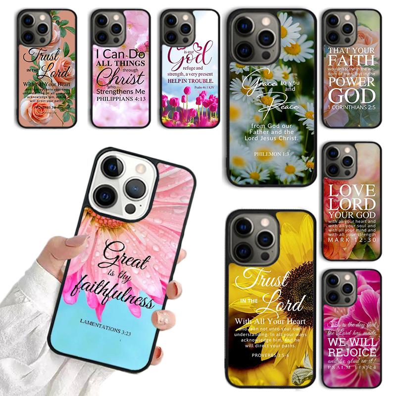Христианский Иисус Христос Библейский стих Чехол для телефона Для iPhone 17 Air 14 13 12 16 Pro Max 15 11 Plus Max Чехол coque