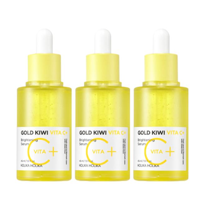 HOLIKA HOLIKA Gold Kiwi Vita C+ Осветляющий уход за кожей  (Тонер 150 мл, сыворотка 45 мл, тонер-диски 80 листов) (12 вариантов)