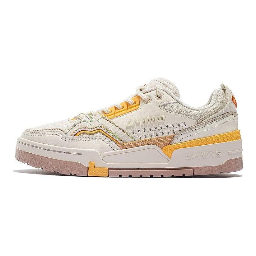 Li Ning 001 Btc Sp Fabric Leather Trendy Non-Slip Shock Absorbing Low Top Skate Shoes Women sneakers Gray AZGS092-2