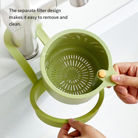 2Pcs Sink Hanging Basket BPA Free Easy To Clean Universal Simple Installation Multifunctional Removable Sink Strainer Basket