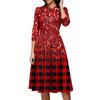 Women's Casual And Fashionable 3/4 Sleeve Pocket With Back Zipper Dress
