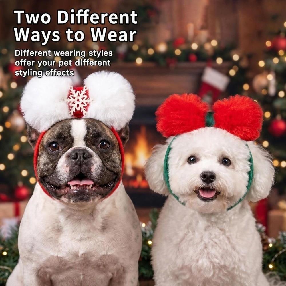 1Pc Adjustable Pet Christmas Headband Stretch Elastic Pet Head Band Medium Large Dogs