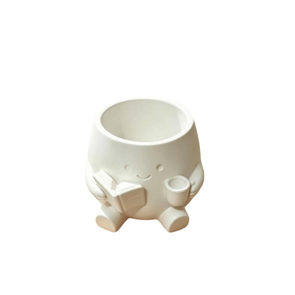 Stylish Design Head Planter Mini Size Desktop Decoration Landscape Plant Pot Home Decor