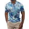 Men's Summer Hawaii Printed Golf Shirt Botton Short Sleeve Top Men's Casual Fashion Shirt