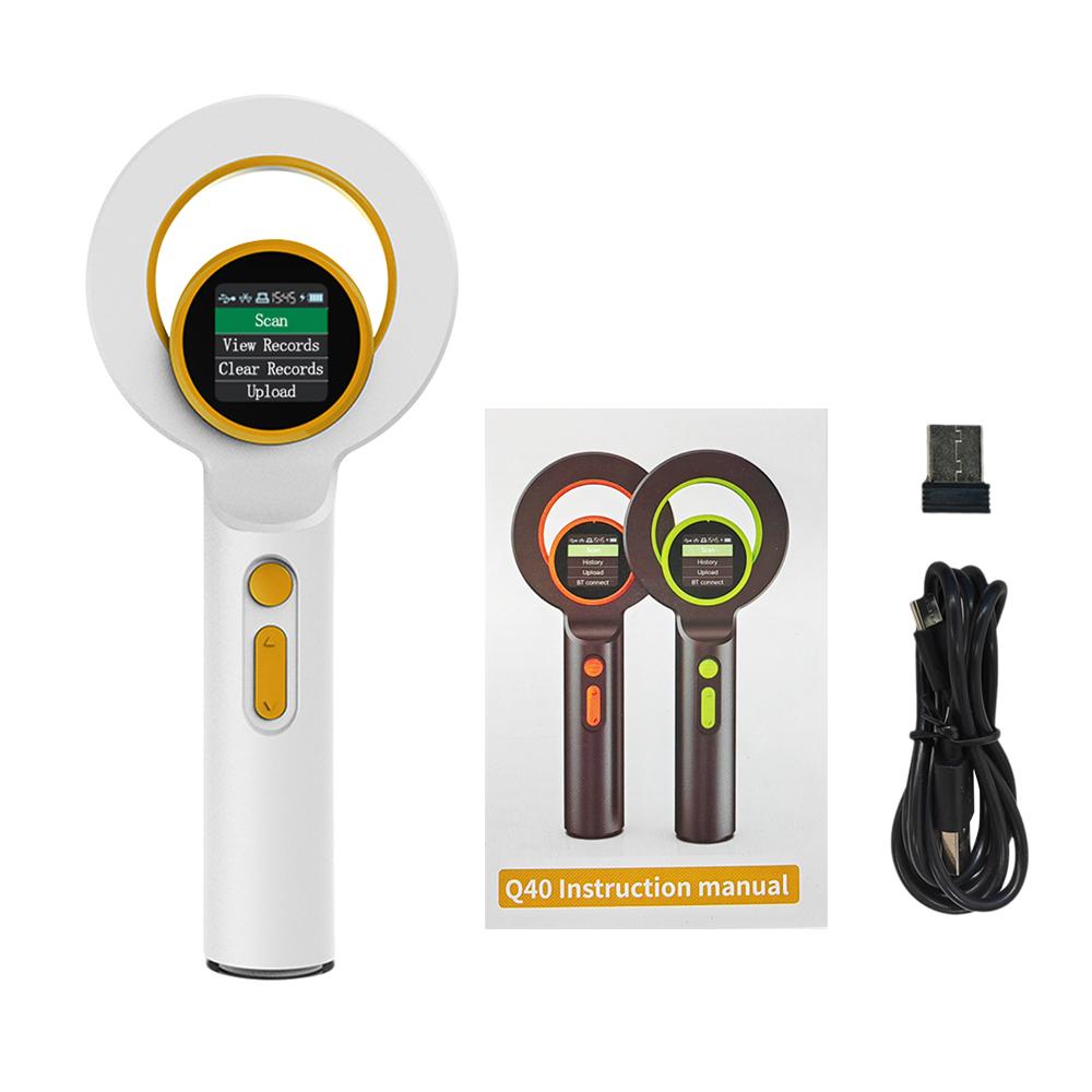 Сканер микрочипов для животных, считыватель идентификаторов RFID-бирок для животных, портативный считыватель BT+USB+2.4G Connect