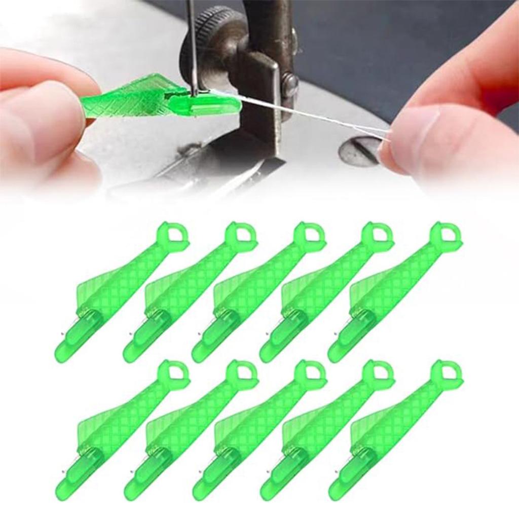 10 Pcs/Set Fish Mouth Sewing Machine Needle Threader Automatic Sewing Needle Threader Practical Needle Threader Tool
