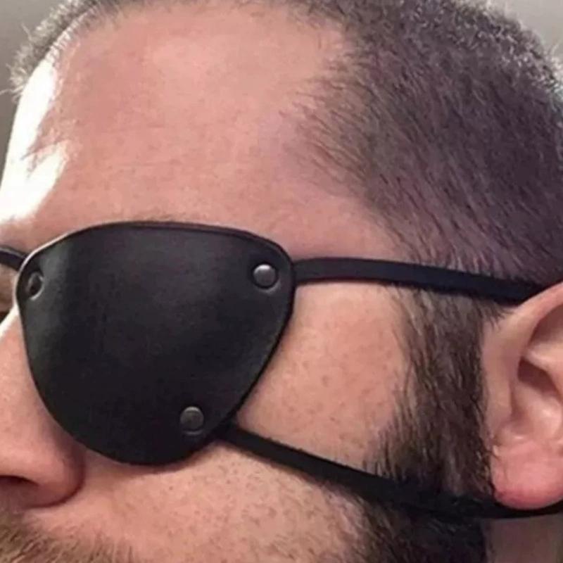 Средневековые Рыцари Пиратские Повязки на Глаз Кожаная Повязка на Глаз Маска для Глаз Ренессанс Средневековый Пиратский Костюм Хэллоуин Косплей