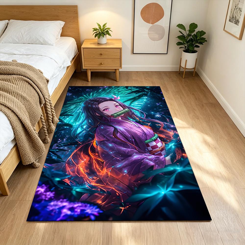 Demon Slayer Battle Fury Non-Slip Home Carpet Design for Office Decor Living Room Gift