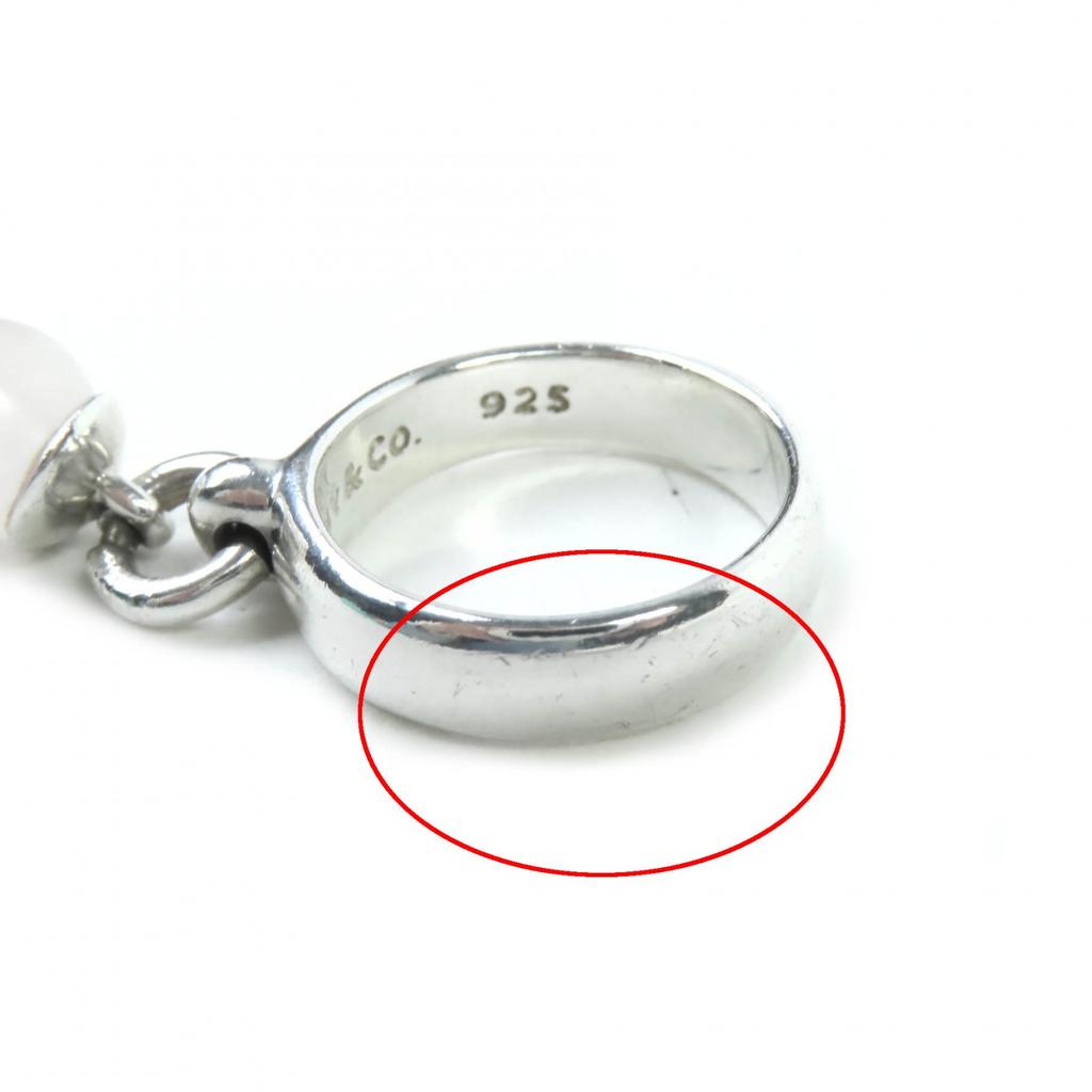 Great TIFFANY&Co. Ring Balloon Dangle Ring quartz Silver SV925 Women Used