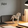 Анти-желтеющая Декоративная Скульптура, 3D-печатная Абстрактная Статуя Лошади, Минималистичный Скачущий Жеребец с Настольным Украшением, Плавные Изгибы, Современное Искусство, Настольное Украшение