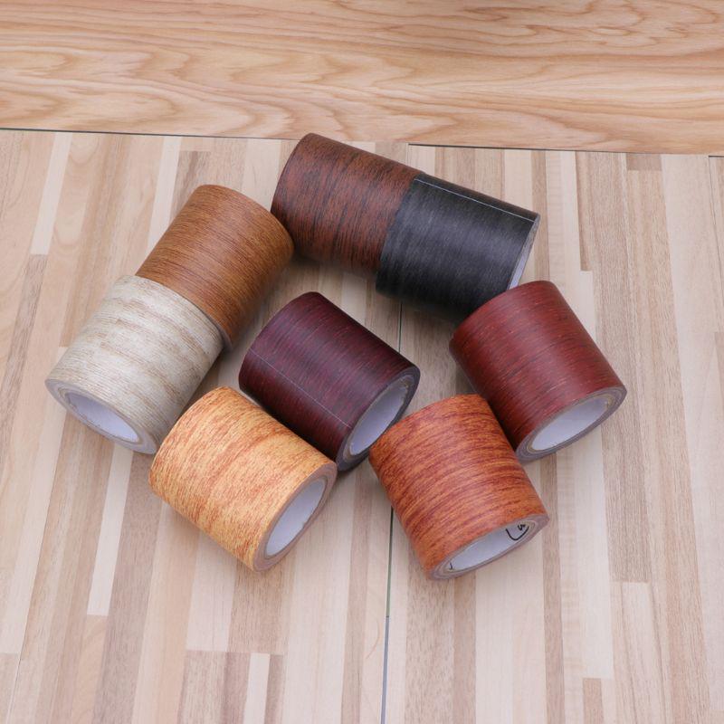 5M/Roll Realistic Woodgrain Repair Adhensive Duct Tape 8 Colors For Furniteru