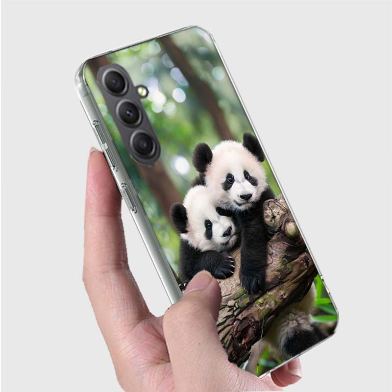 Panda Baby, Giant Panda Family Phone Case for Samsung A16 A26 A36 A56 A17 A37 A57 A07 A06 A02S A03 A04S A05S Galaxy Note 20 10 A