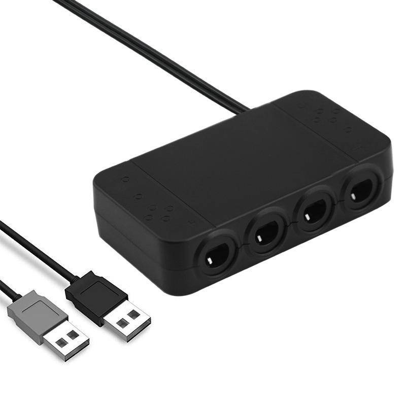 4 Port Gamecube Controller Adapter for GC To Switch/WII U/PC Conversion Box Game Handle Converter for Multi-Player Games