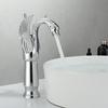 Golden Basin Faucet Deck Mount Sink Short Faucets Swan Shape Single Handle Sink Hot Cold Water Mixer Tap