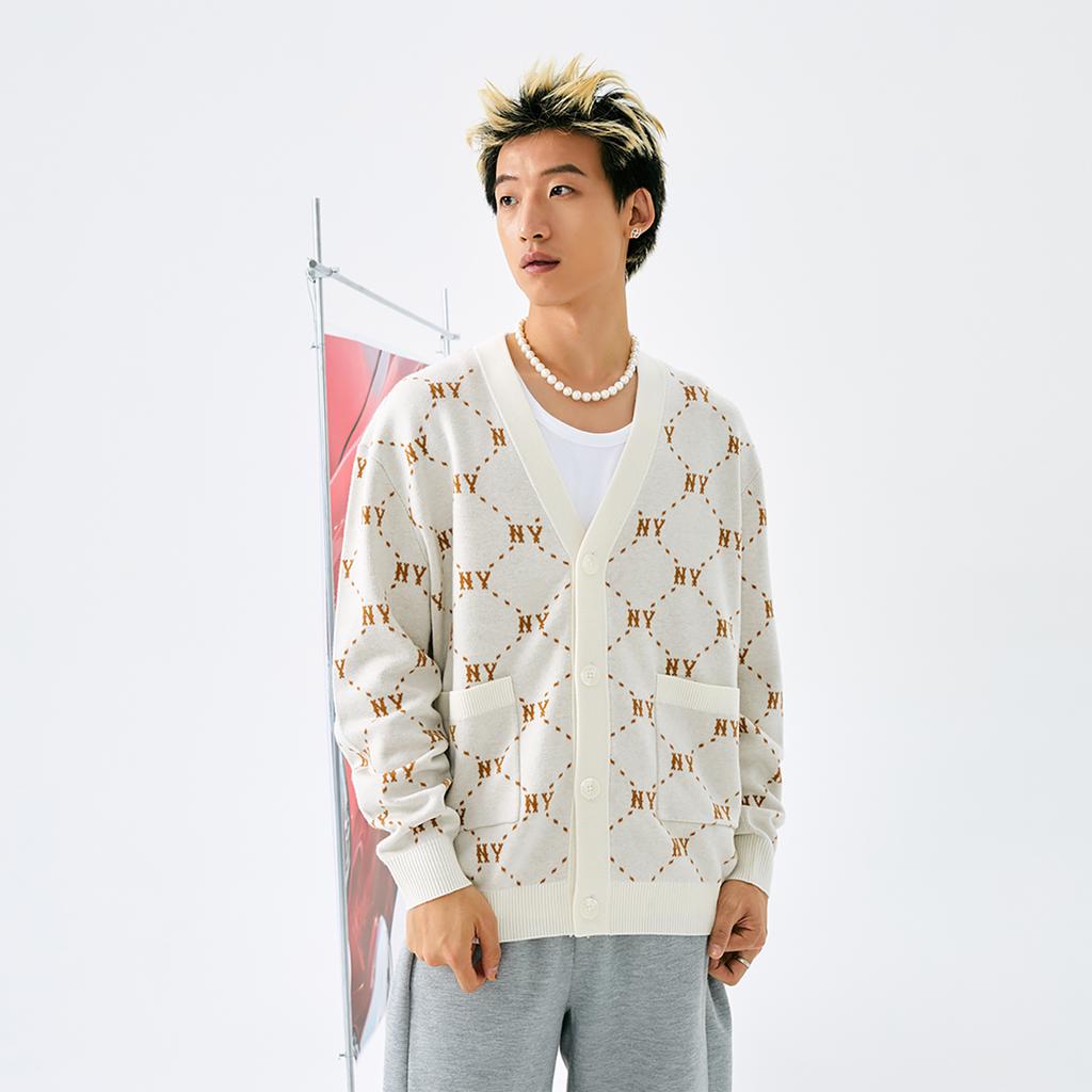 MLB MONOGRAM 24FW Knitwear Unisex White 3AKCM0144-50CRS