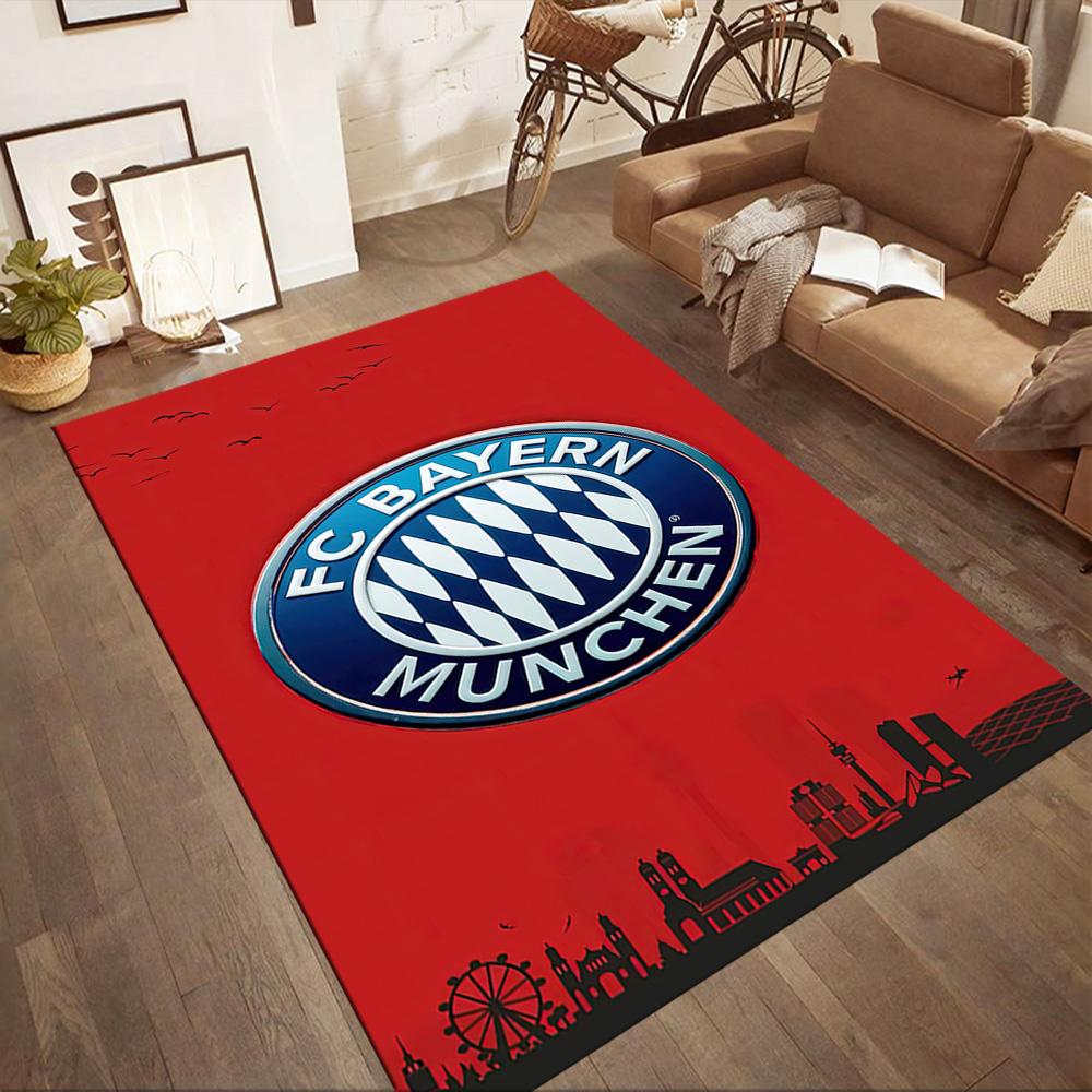 Bayern Munich Football Crest 1 Square rugs are a great choice for living rooms, bedrooms, home décor, and as gifts