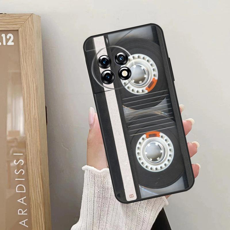 Cassette Mix Tape Case For OnePlus 12 11 9 10 Pro 9RT 10T 10R 12R OnePlus Nord 2 CE 3 Lite CE4 N10 N20 Cover