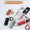 Однотонные портативные сумки для помады, кошелек, брелок, мини-сумка для хранения для женщин, защитный чехол для помады с мини-зеркалом для макияжа