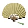 Solid Color Retro Mini Shell Fan Cotton Linen Cloth New Chinese Style Fan  Dance Props