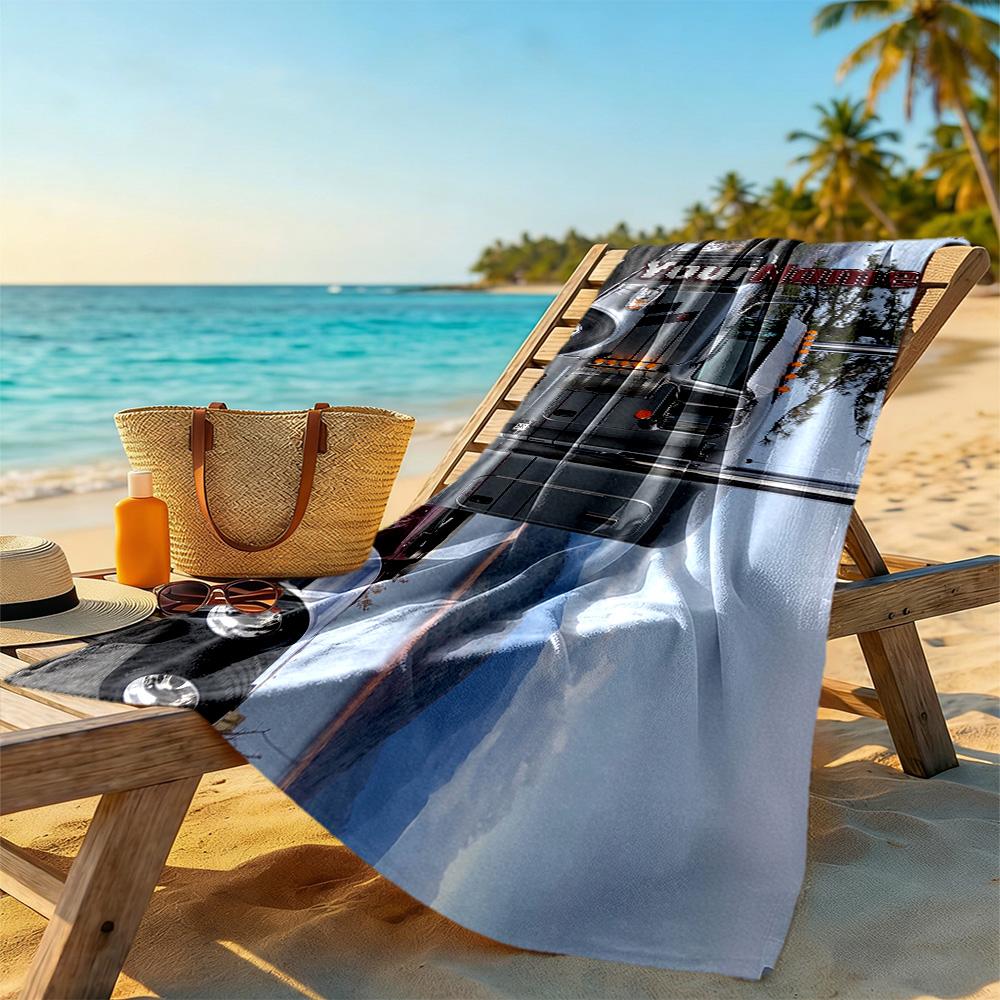 Peterbilt Heavy Trucks Customize Text Beach Towel Super Soft & Absorbent Portable for SwimmingBeachCamping Travel Beach AccessoriesGym
