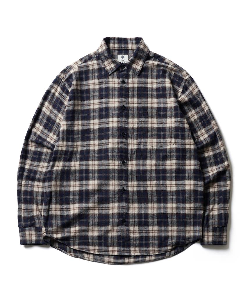 ESFAI One Pocket Plaid Shirt (Navy)