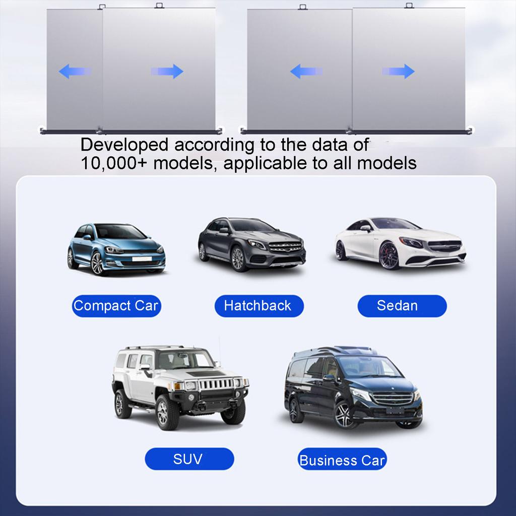 Солнцезащитный козырек на лобовое стекло автомобиля, автоматический выдвижной солнцезащитный козырек на передние окна, теплоизоляционный чехол, защита от УФ-солнцезащитных козырьков