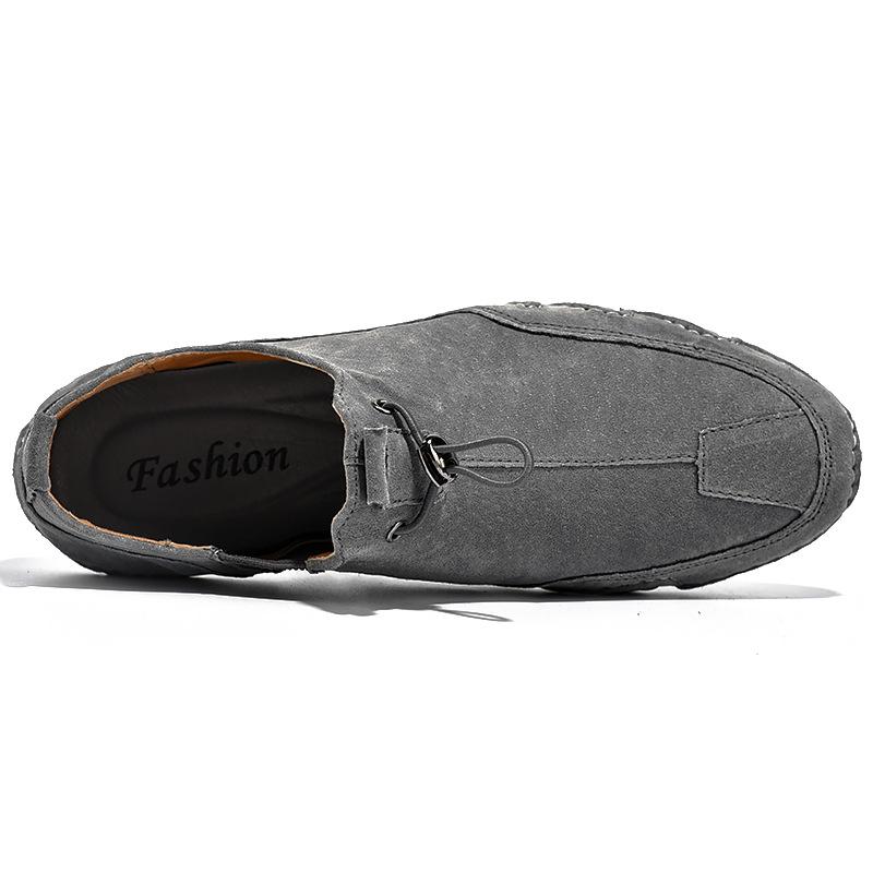 Men Shoes Genuine Leather Loafers Breathable Spring Autumn Casual Shoes Outdoor Non-Slip Moccasins Men Sneakers Big Size 38-46