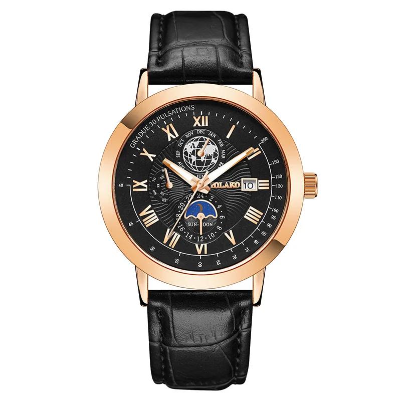 Лучший бренд роскошные мужские часы бизнес кварцевые часы календарь дата часы кожаные спортивные наручные часы для мужчин