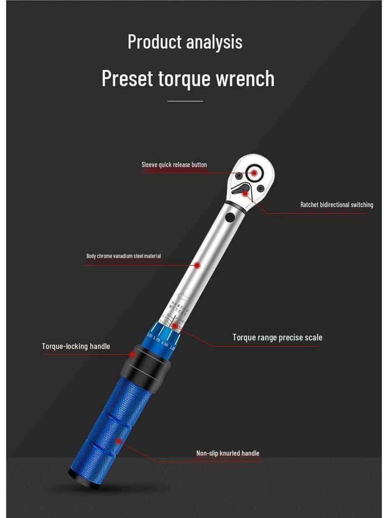 Adjustable High Precision Torque Wrench: Calibration for Small/Medium/Large, Kilogram Measurement, Ideal for Spark Plugs