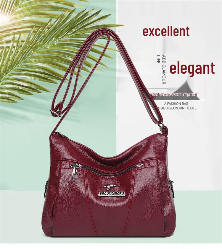 Женская сумка-мессенджер большой вместимости 2025 - Новая модная наплечная сумка для мам