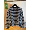 Retro Hoodless Striped Sweatshirt Women's Long-sleeved New Loose Pullover Round Neck Large Top Autumn