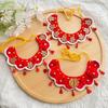 Lace-up Style Cat Hand-knitted Scarf Decorative Pet Saliva Towel New Year Pet Collar  Wedding