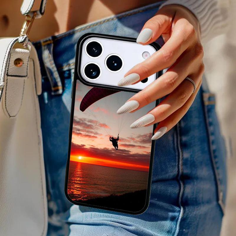 Чехол для телефона Параплан Парапланерист Для iPhone 17 Air 14 15 13 12 Max Чехол Для Apple 16e 11 Pro Max Plus Coque