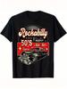 Унисекс Винтажная Рубашка в стиле 1950-х годов SwingShirt Ограниченная Серия Ретро 50-х Музыкальная Футболка С Надписями Классический Автомобиль