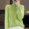 Women's Pullovers Fall/winter High-quality Soft Sweater with Half High Neck and Thick Cashmere Sweater Top Plus Size