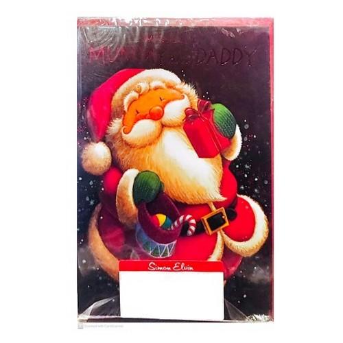 Simon Elvin Mummy & Daddy Santa Claus Christmas Card (Pack of 12)