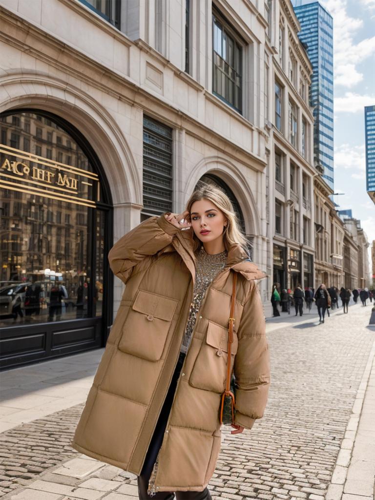 2024 зимняя женская парка, пальто, женская однотонная с капюшоном, утолщенная теплая длинная хлопковая куртка, женская куртка с завязками на талии для женщин