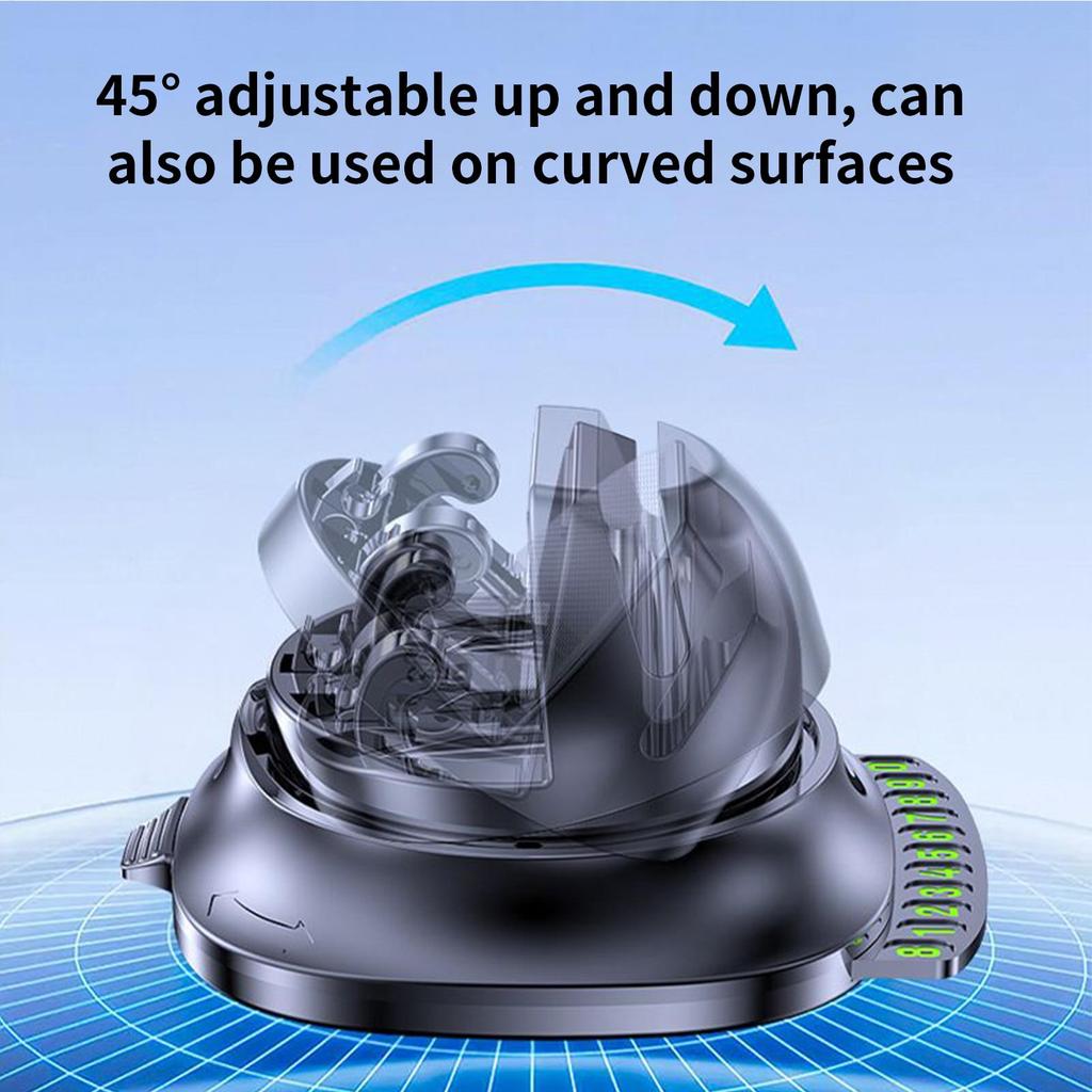 Car Phone Mount 360 Degree Rotating Automobile Bracket Dashboard Phone Holder with Parking Number Plate for Road Trips GPS