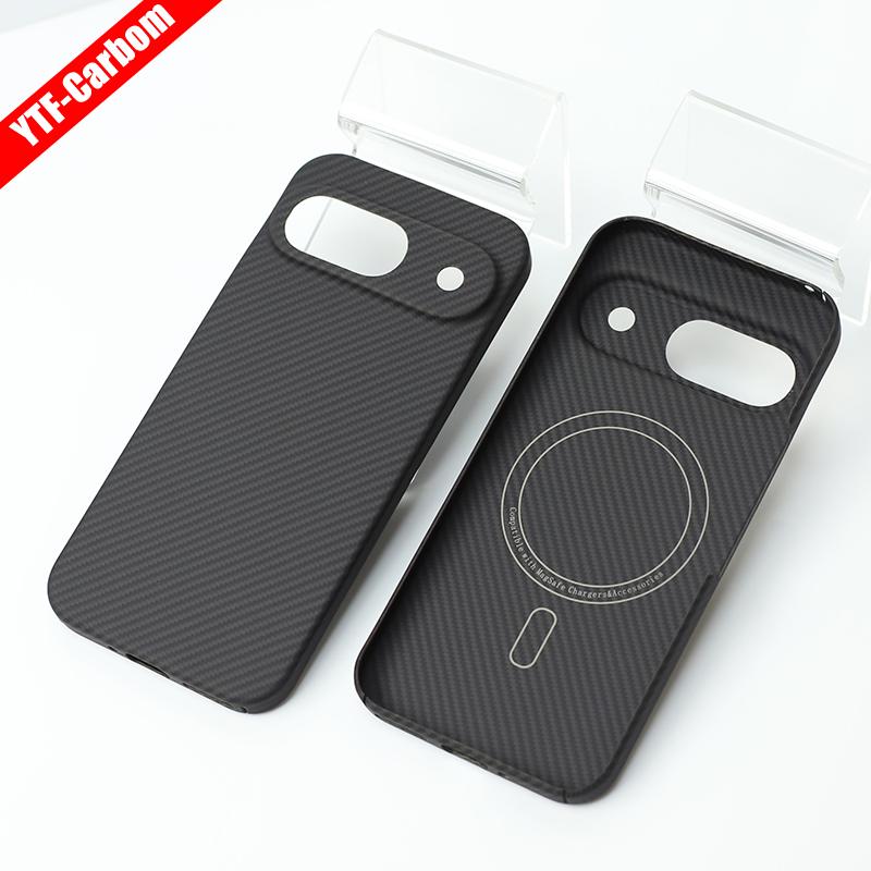 YTF-Carbon Carbon fiber case for Google Pixel 9 Pro XL Anti-fall Aramid Fiber case  Design Pixel 9 cover Thin and light Magnetic