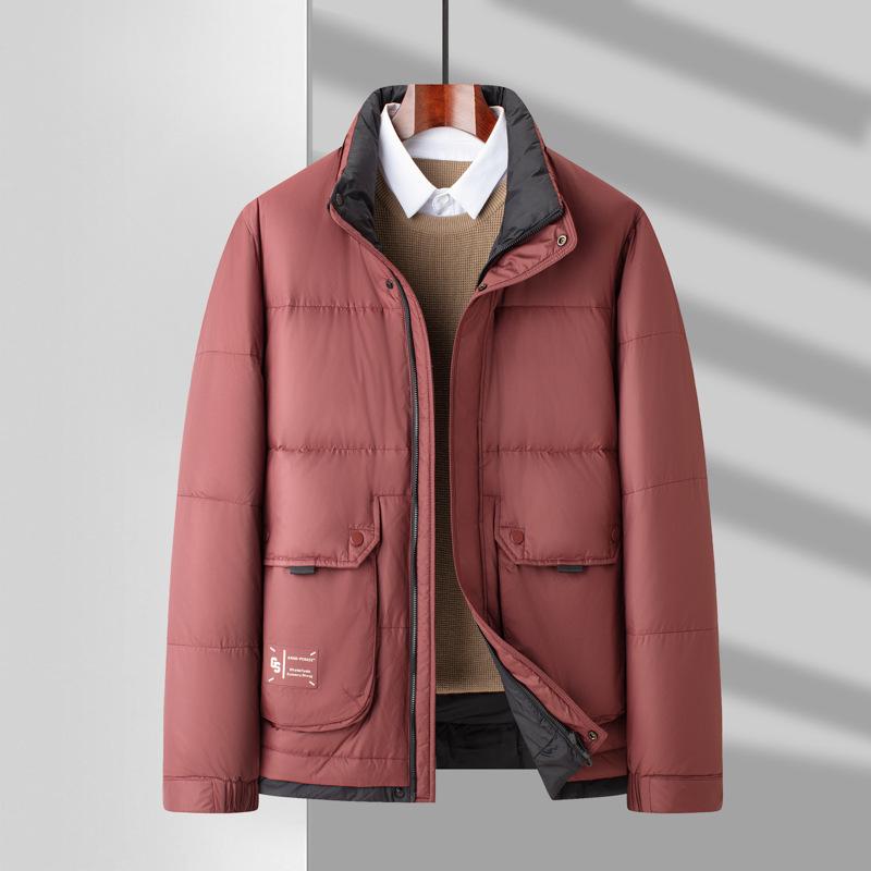 Зимняя легкая и тонкая новая мужская пуховая куртка National Standard из белого утиного пуха с воротником-стойкой для молодежи