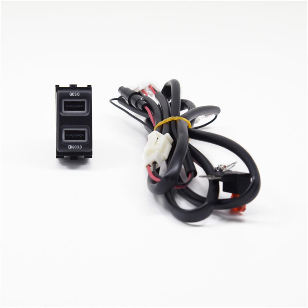 18W Car Charger QC3.0 Dual USB Fast Charging For Nissan Patrol Y61 Y62 Note Juke