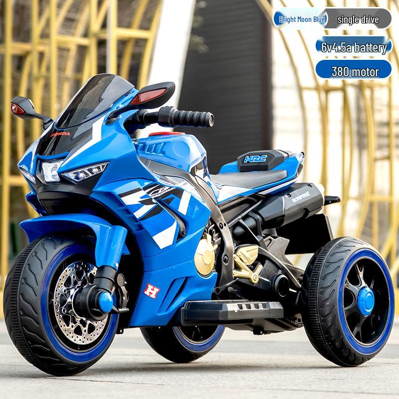 Электрический трехколесный велосипед для детей с пультом управления, двойным приводом, аккумуляторной батареей, подходит для мальчиков и девочек.