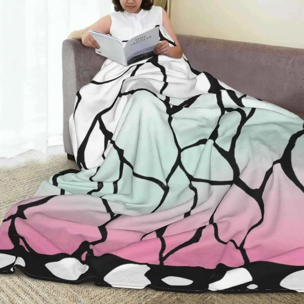 Шинобу Узор кимоно Мягкое Теплое Легкое Тонкое Одеяло Узор кимоно Демон Шинобу Kimetsu No Yaiba Шинобу Кочо Узор Шинобу