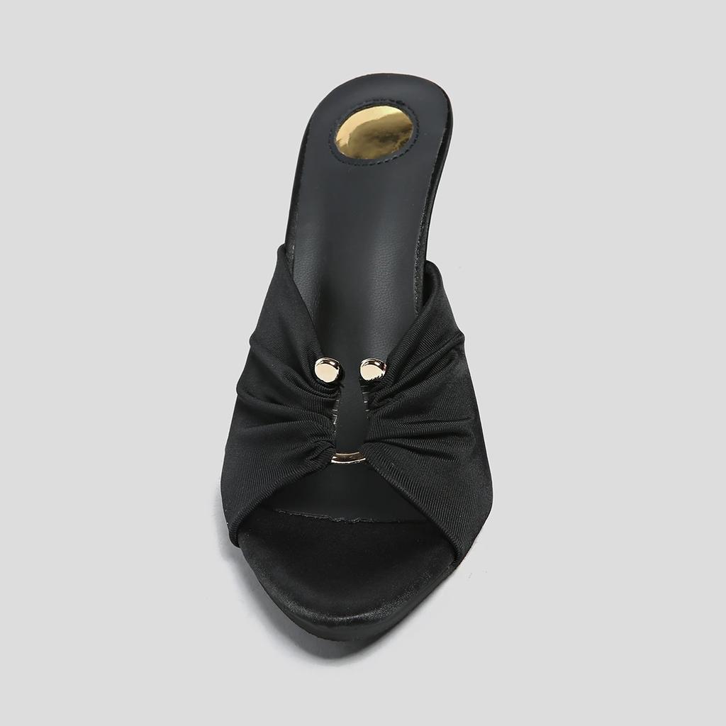 Дизайнерские летние женские шлепанцы Модные с открытым носком на тонком высоком каблуке Обувь Уличный стиль Стриптиз-вечеринка Слайды Zapatos De Mujer