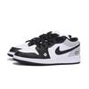 Jordan Air Jordan 1 Нескользящие Устойчивые к истиранию Низкие Винтажные Баскетбольные Кроссовки Мужские Белый Черный Серый 553558-131(Команда85-)